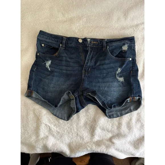 Distressed Denim Cutoffs - Picture 1 of 1